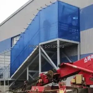 Строительство лестницы  и навеса  -5