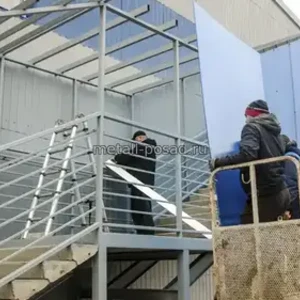 Строительство лестницы  и навеса  -9