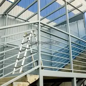 Строительство лестницы  и навеса  -6